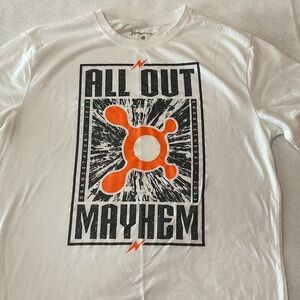 Orangetheory White Tee with Orange Logo & Black Graphic